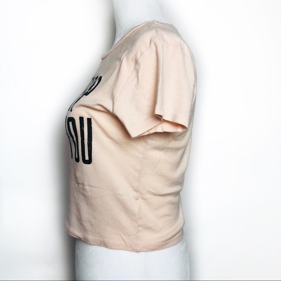 🌲3/$20 Soft Crop Top Forever 21 T-Shirt Light Pink M - Picture 2 of 8